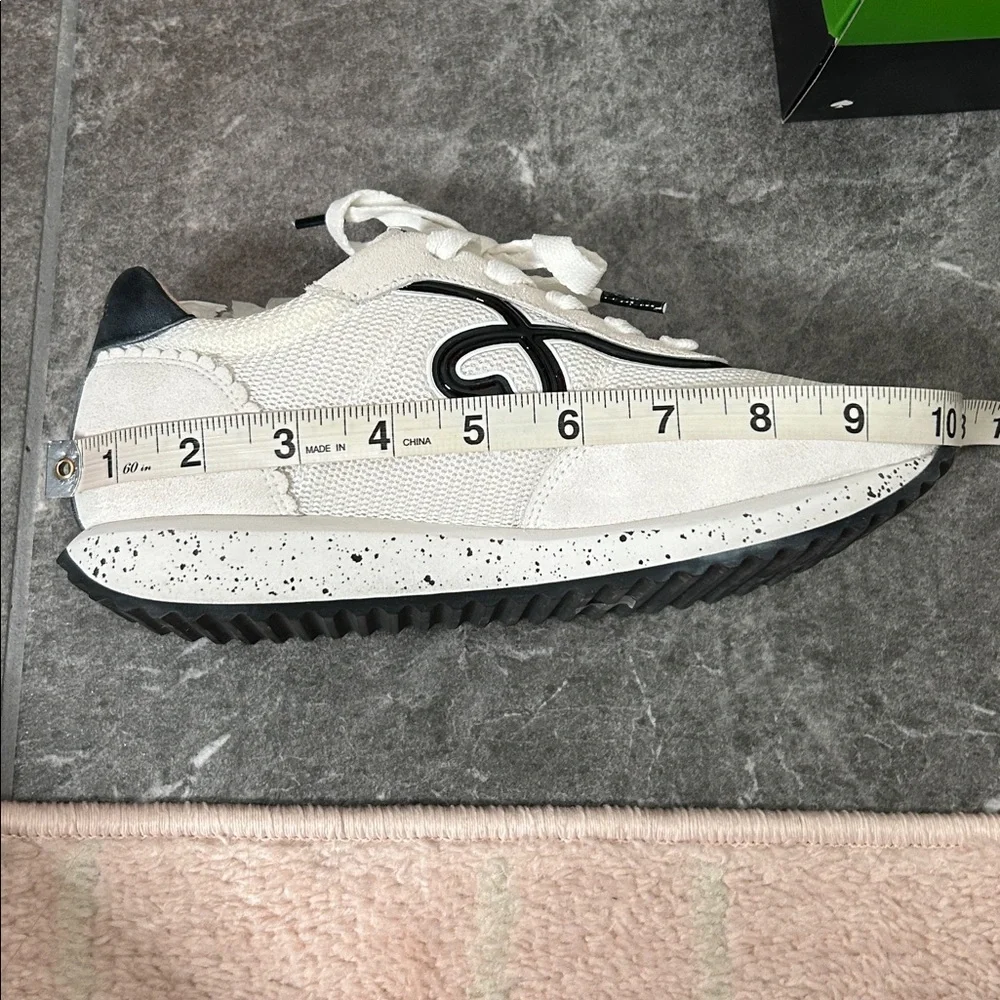 Kate Spade White and Black Brigitte Runner Tennis Shoe Size 7.5 B Retro Style - Picture 13 of 15